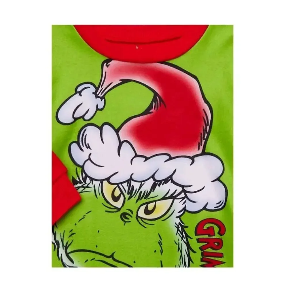 The Grinch Pajama Size 2T Flame Resistant 2 Pc Fleece Pjs Long Sleeve/ Pants.